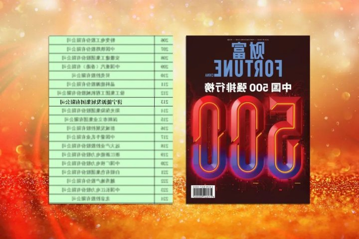 喜讯丨济宁能源集团跃居《财富》中国500强第213位
